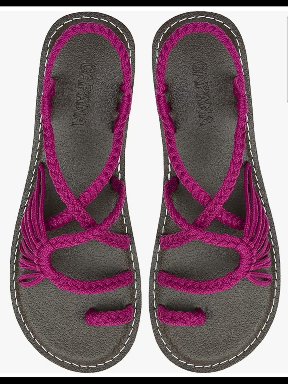 Braided Rope Fuchsia  Sandals for Women